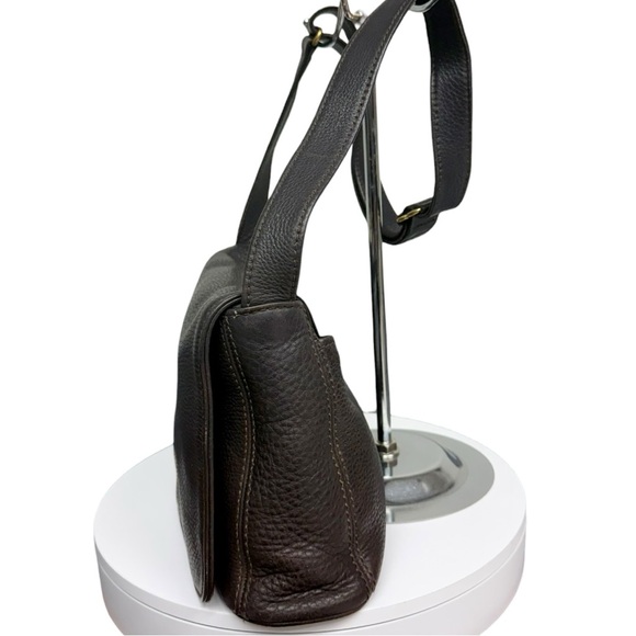 Vintage Coach Dark Brown #4928 Full Flap Leather Crossbody Messenger Bag 90s - Picture 5 of 15